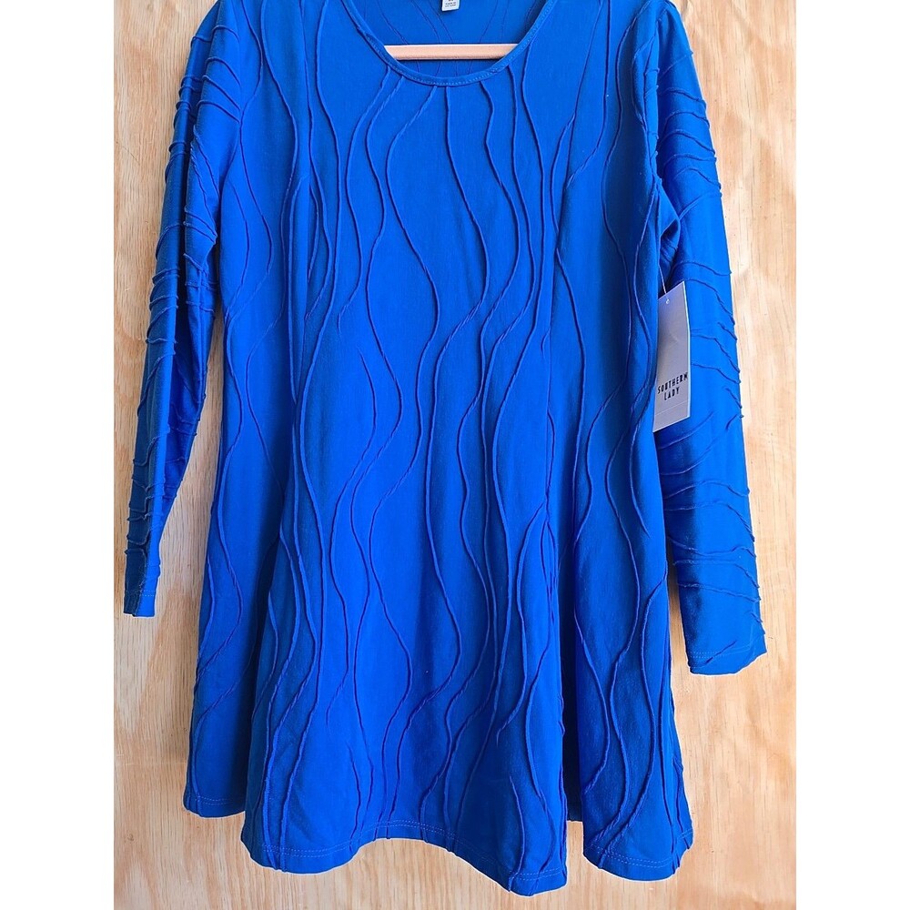 NEW Southern Lady LONG SLEEVE SHIRT MEDIUM  BLUE NEW